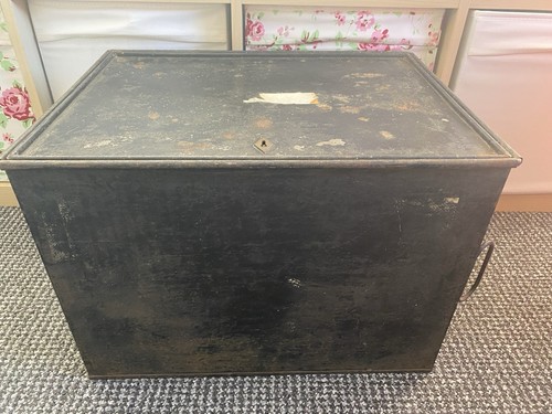 Vintage large black document - large,