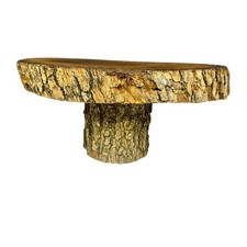 Unique Log Slab Pedestal