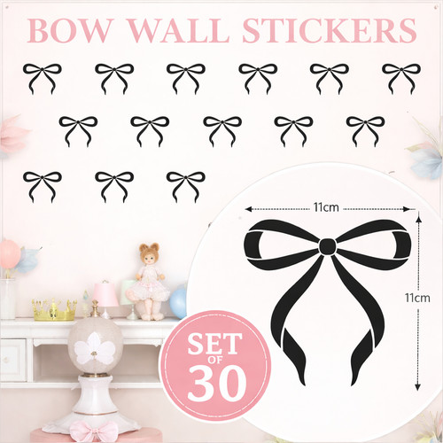 Bow wall stickers kids bedroom - wall,