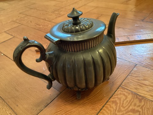 Pewter teapot antique - teapot,