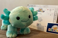 Build A Bear Mint Green Axolotl with Certificate & Tag Cute Plush Toy minty