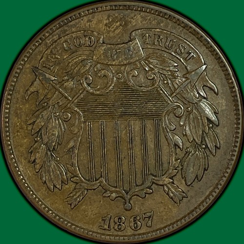 1867 two cent - two,