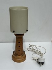 VINTAGE NAUTICAL LIGHTHOUSE TABLE LAMP WOOD METAL 1950s KITSCH