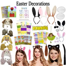 EASTER DECORATIONS BUNNY EAR STICKER EGG CHICKS EASTER GIFT FOR KIDS DECOR UK