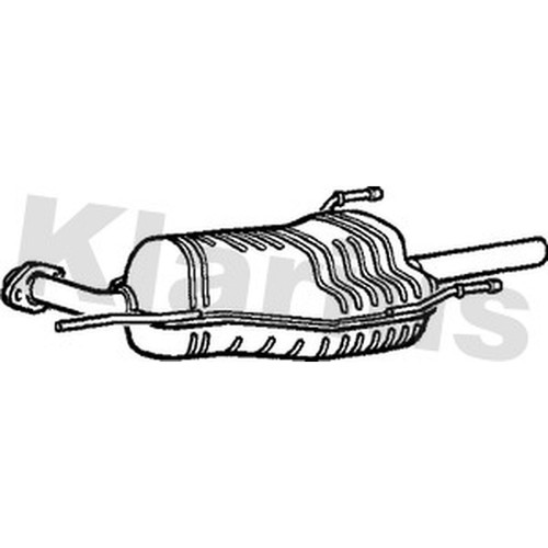 Exhaust rear back - back, box