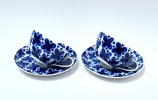 PAIR VINTAGE RORSTRAND SWEDEN MON AMIE CUPS & SAUCERS MID CENTURY SWEDISH MCM