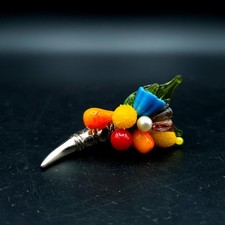 Italian 800 silver cornucopia