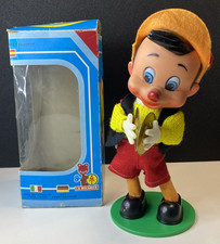 Vintage Barval Pinocchio Mechanical Animated Toy Height 24cm Boxed Wind Up