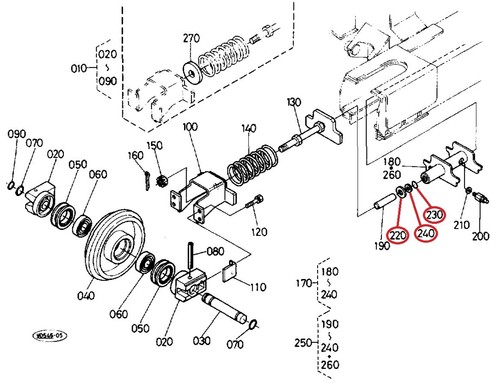 Idler wheel cylinder seal - wheel, kit