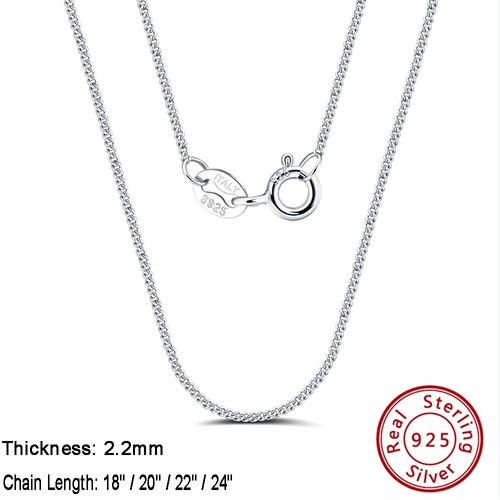 925 sterling silver curb chain - 925,