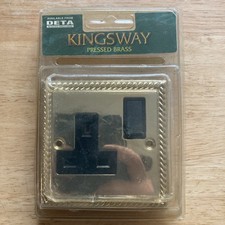 1G 13A Switched Socket Cheriton Georgian Polished Brass OFFER