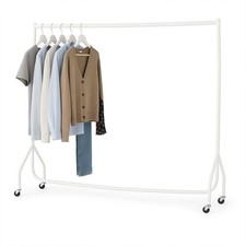 Heavy Duty White Clothes Rail 3ft 4ft 5ft 6ft Quality Clothing Metal Rack Stand 