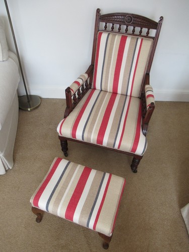Edwardian salon chair and - chair,
