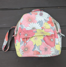 Accessorize Floral  Backpack  Faux Leather Wth Adustable Straps