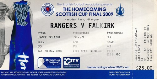 Ticket scottish cup final - scottish,