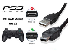 PS3 USB Charging Cable Lead - Sony PlayStation 3 Controller Pad Mini USB Charger