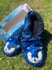 SEGA Sonic The Hedgehog Adult Slippers Footwear Size 6 - 11  / Plush Figure Game