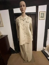 Jo Jo Maman Bebe Maternity 100% Cotton Suit/Top & Skirt, Beige, Size 12