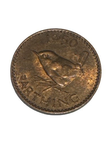 1950 farthing coin - uk,