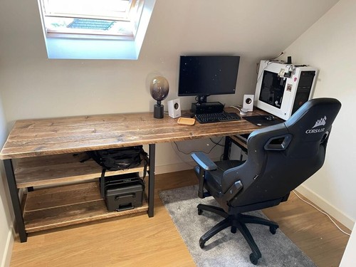 Large rustic industrial desk - large,