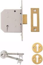 Yale 3 Lever Mortice Deadlock Standard Security Polished Brass 3 Inch 76 mm
