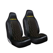 FOR VAUXHALL CORSA D E F - LUXURY BLK QUILTED DIAMOND LEATHER CAR SEAT COVERS 78