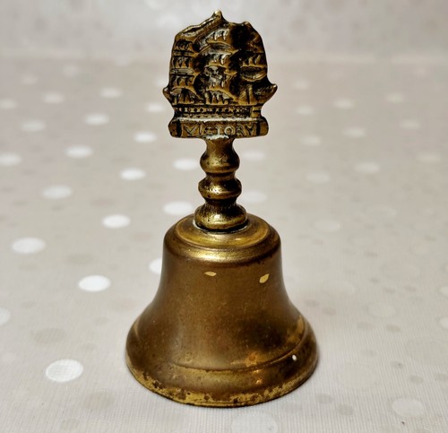 Vintage brass hms victory ship - brass,