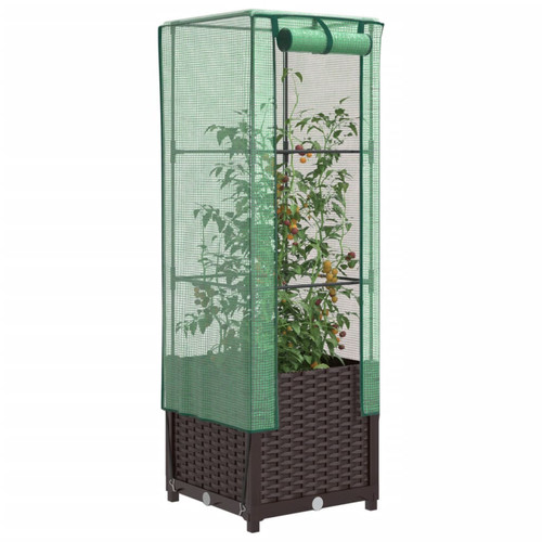 Raised bed with - with, greenhouse