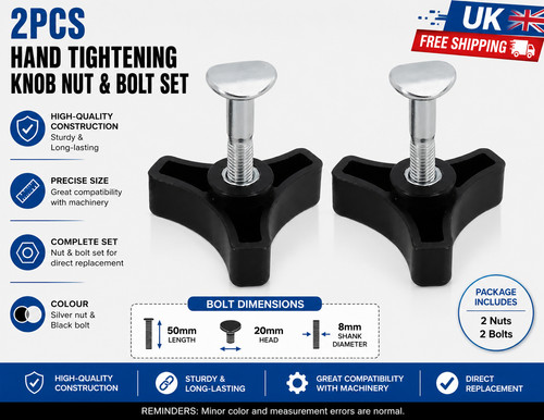 2pcs triangle handle knob nut - 2pcs,