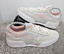 Ellesse Trainers Piacentino 8UED Off-white Cream & Pink Size 4 VGC Womens Shoes