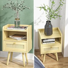 Bedside Cabinets x 2 Bedroom Table Set Pair Nightstands Drawer Storage Unit