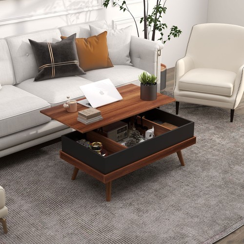 Lift top coffee table with - top,