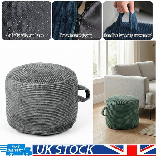 Round stuffed pouf ottoman - pouf,