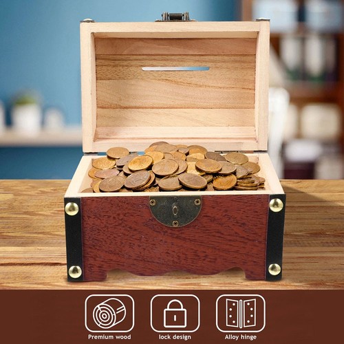 Rustic wooden box - with, lock