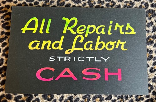 Vtg cardboard sign all - vtg,