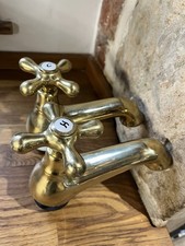 Solid Brass Tap / Gold Original Patina Bath Tap Simple Vintage Design Retro