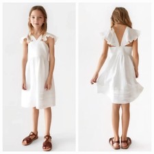 Zara Girls White Pinafore