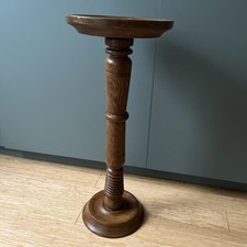 Vintage Oak Plant Stand Jardiniere Pedestal