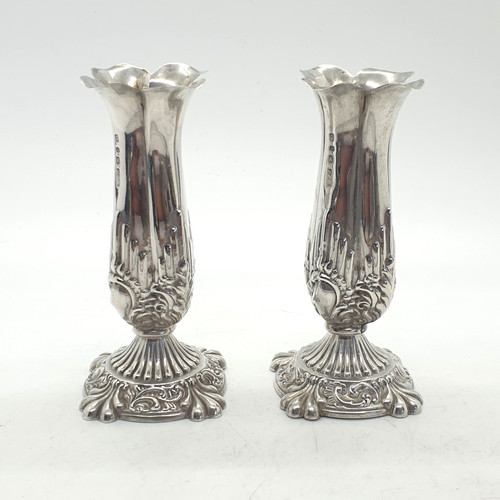 Pair victorian solid silver - solid,