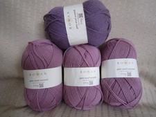 4 x 100g - Rowan Pure Wool Worsted - 3 x Satin & 1 x Rosy