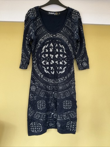 Desigual black knit dress size - knit,