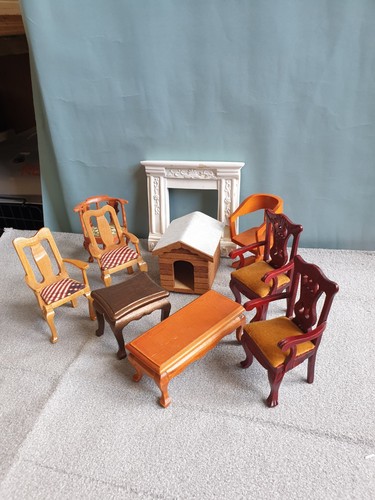 Doll house furniture joblot - house,