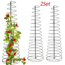 53" Garden Climbing Tomato Flower Plant Vegetable Grow Spiral Support Frame Cage