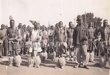 2 original photos Dancing Zulu warriors South Africa 1940 tribal people  ethnic 