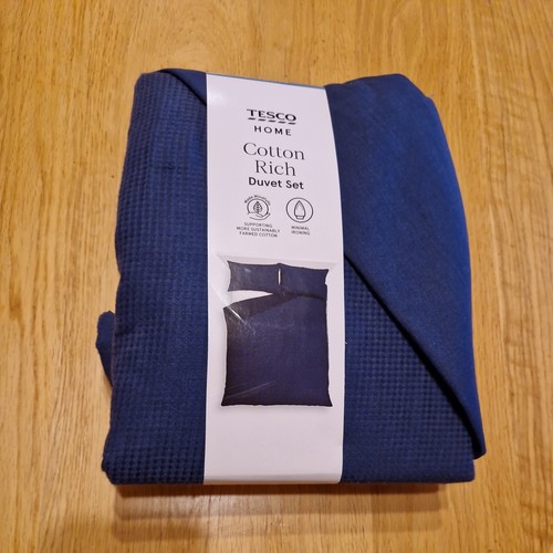 Tesco cotton rich duvet set - rich,