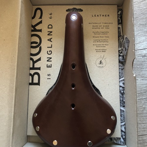 Brown brooks leather saddle - brown,