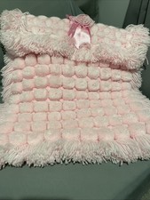 Handmade Baby Pom Pom Blanket In Pink