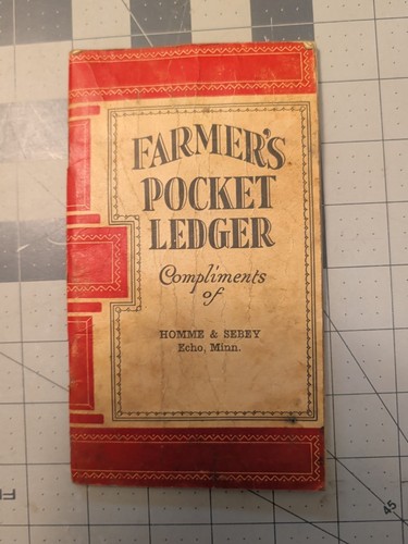 Vintage farmer pocket ledger - vintage, farmer's