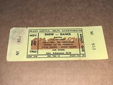 1965 TICKET STEVIE WONDER 4 TOPS THE TEMPTATIONS MARTHA VANDELLAS JUNIOR WALKER