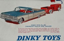 Dinky Chevrolet Car - Mounted Vintage Advert 1960s Magazine Page